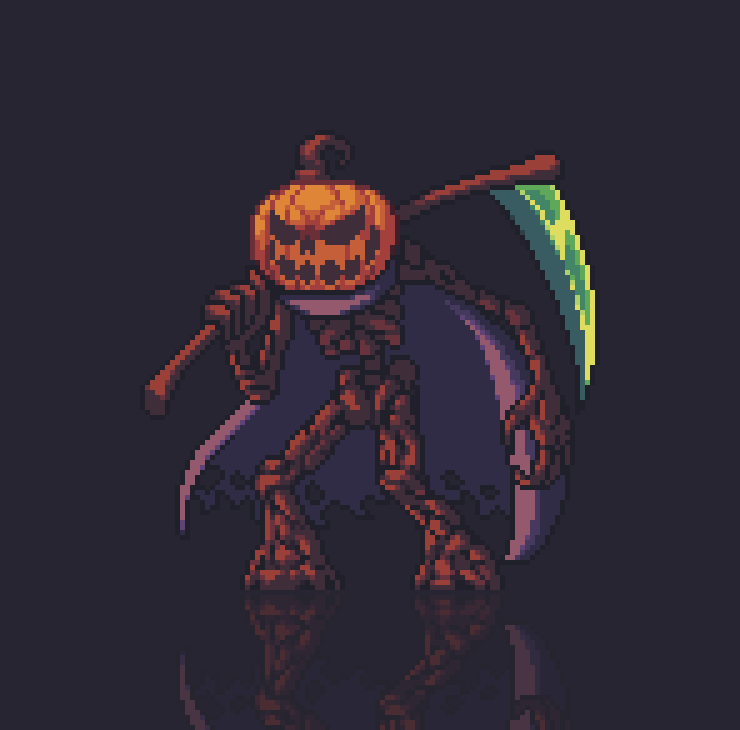 _Ozune_'s tweet photo. A little pixel art for Halloween!! 🎃🎃🎃

#pixelart #ドット絵 #pixelartist #aseprite #Halloween https://t.co/wtm0BFSpfp