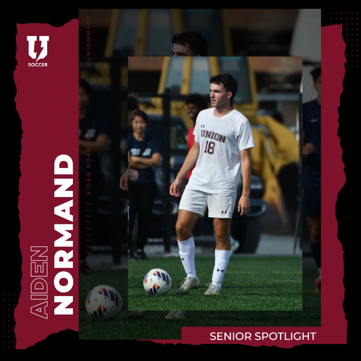 Senior spotlight 🔦

Our final senior of the day is Aiden Normand!

Hometown: Princeton Junction, NJ
Position: Midfield
Major: Mechanical Engineering 

Be sure to tune in tomorrow for our remaining 4️⃣ senior spotlights!
•
#UnionMSoc #OnlyForward