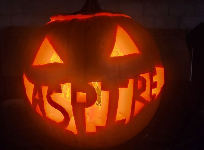 aspiregeneral's tweet photo. Happy Halloween from Aspire! Our employee pumpkin carving contest was a huge hit with several creative entries, but we’re partial to these Aspire-themed creations 😉 #Halloween #Halloween2024 #Pumpkin #PumpkinCarving #HappyHalloween https://t.co/H5Gwcv78zn
