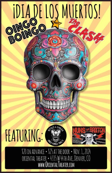 NunsofBrixtonCO's tweet photo. Tomorrow night at the Oriental Theater! The Clash meets Oingo Boingo with The Nuns and Reptiles &amp; Samurai. Nuns go on at 8pm. Tix still available here: https://t.co/aYWZeBtGwN https://t.co/VtbrBPeLV9