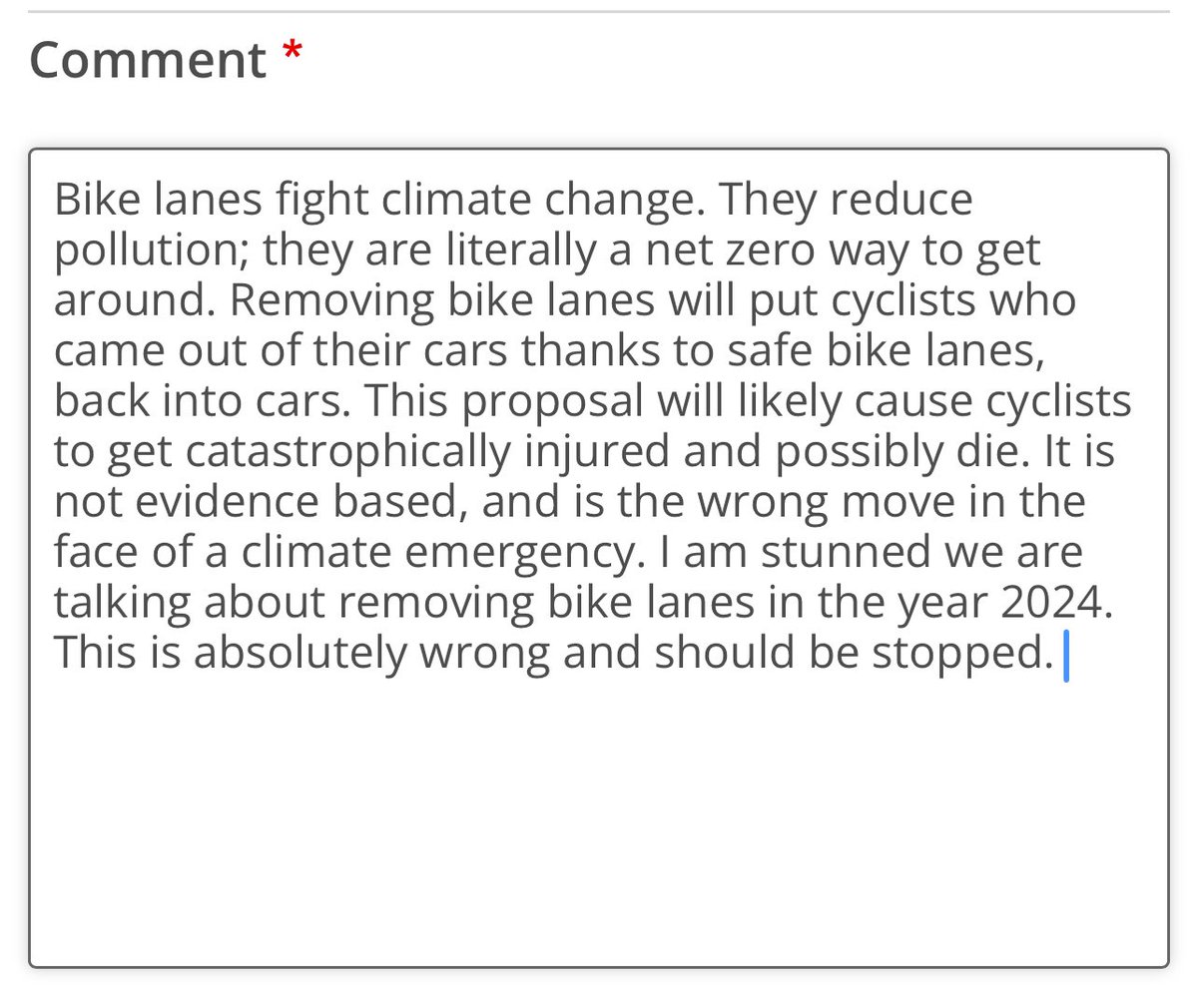 Submit your comment to the Ontario Government on legislation that will rip out the following bike lanes:

🚲 Bloor St. 
🚲 University Ave. 
🚲 Yonge St. 

ero.ontario.ca/notice/019-9266

#topoli #bikeTO #onpoli