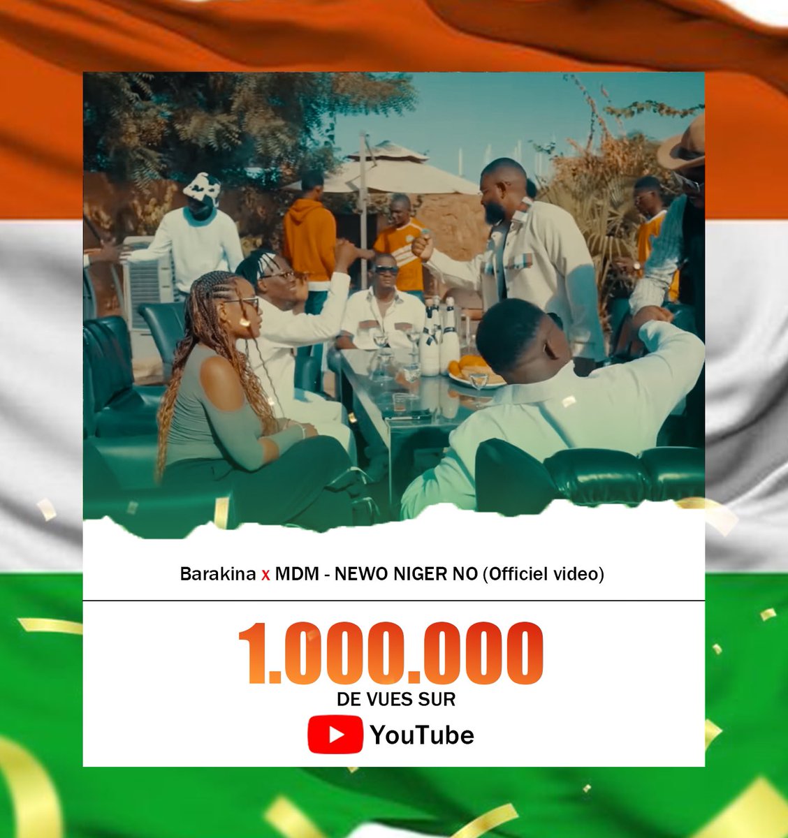 Le Niger a son million de vue en 2 semaines ! youtu.be/3huF-83vHh4?si…