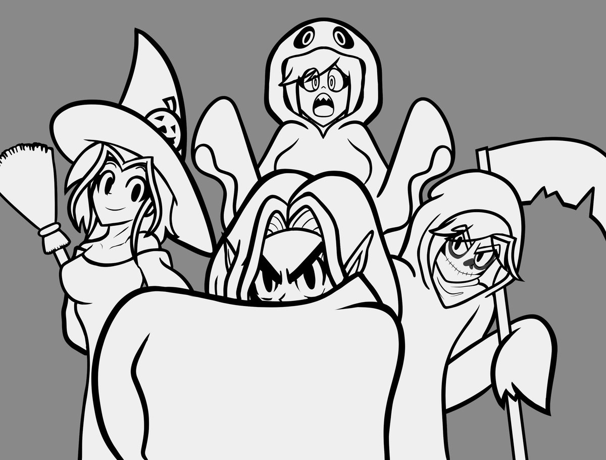 Zytrux_1's tweet photo. I wanted to finish a drawing before the end of October, but I'm going to a party soooo I'll finish it tomorrow! Happy Halloween!! 👻💀👻

#ProjectPowerShock https://t.co/vbbtcO5mLn