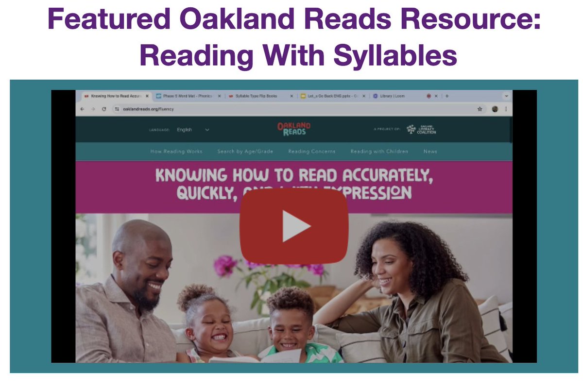 🧪 Brew up some literacy magic with our Oct. newsletter: buff.ly/40roOXG 🧙‍♀️ 
Read about: 
🎃 Harbor House's Ubuntu Labs summer camp success story
🎃 Fluency resources &amp; syllable practice guides on oaklandreads.org
🎃 Upcoming Events
