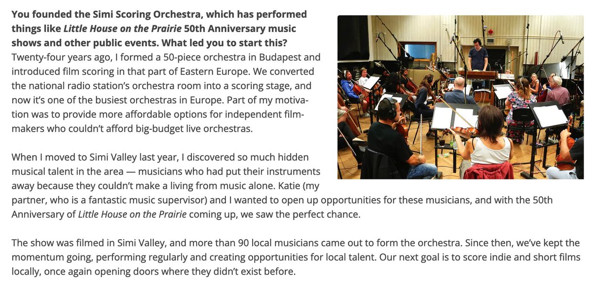svorchestras's tweet photo. An excerpt from @composerjoe’s new interview on @postPerspective on scoring #DepravityMovie & his background in orchestral music, giving the SVO a nice shout out! 🎻🎺
Read the full article here: https://t.co/l61fNsMBE4 🎶
#simivalleyorchestras #simivalley #JosephMetcalfe https://t.co/194JK6ZdV8
