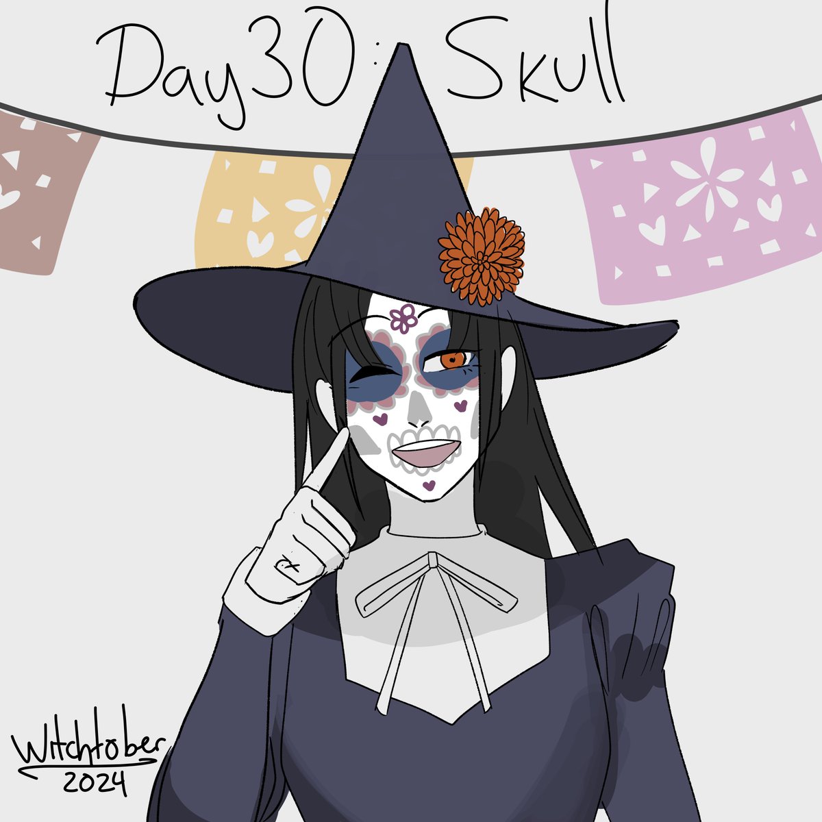 1maci7's tweet photo. DAY30-Skull
#inktober2024 #intober #witchtober #witchtober2024 #イラスト
#イラスト練習
#絵 https://t.co/f6v91t0IAY
