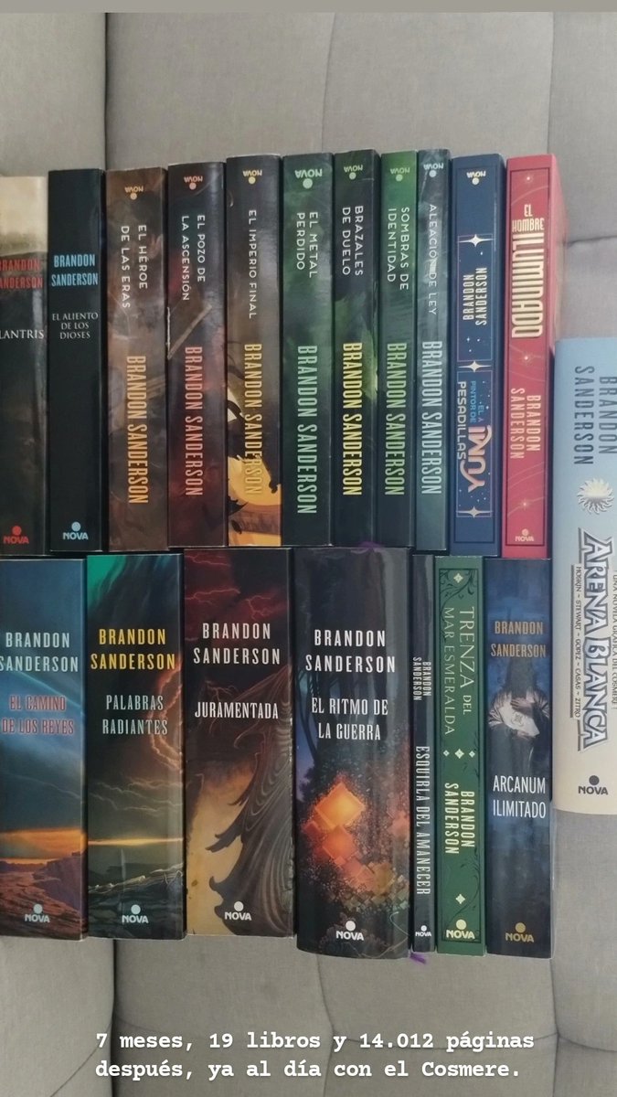 YamiGia92's tweet photo. 7 meses después de haber arrancado Elantris, ya estoy al día con el Cosmere.

Obsesionada con Brandon Sanderson es poco. https://t.co/jcgnjsLViE