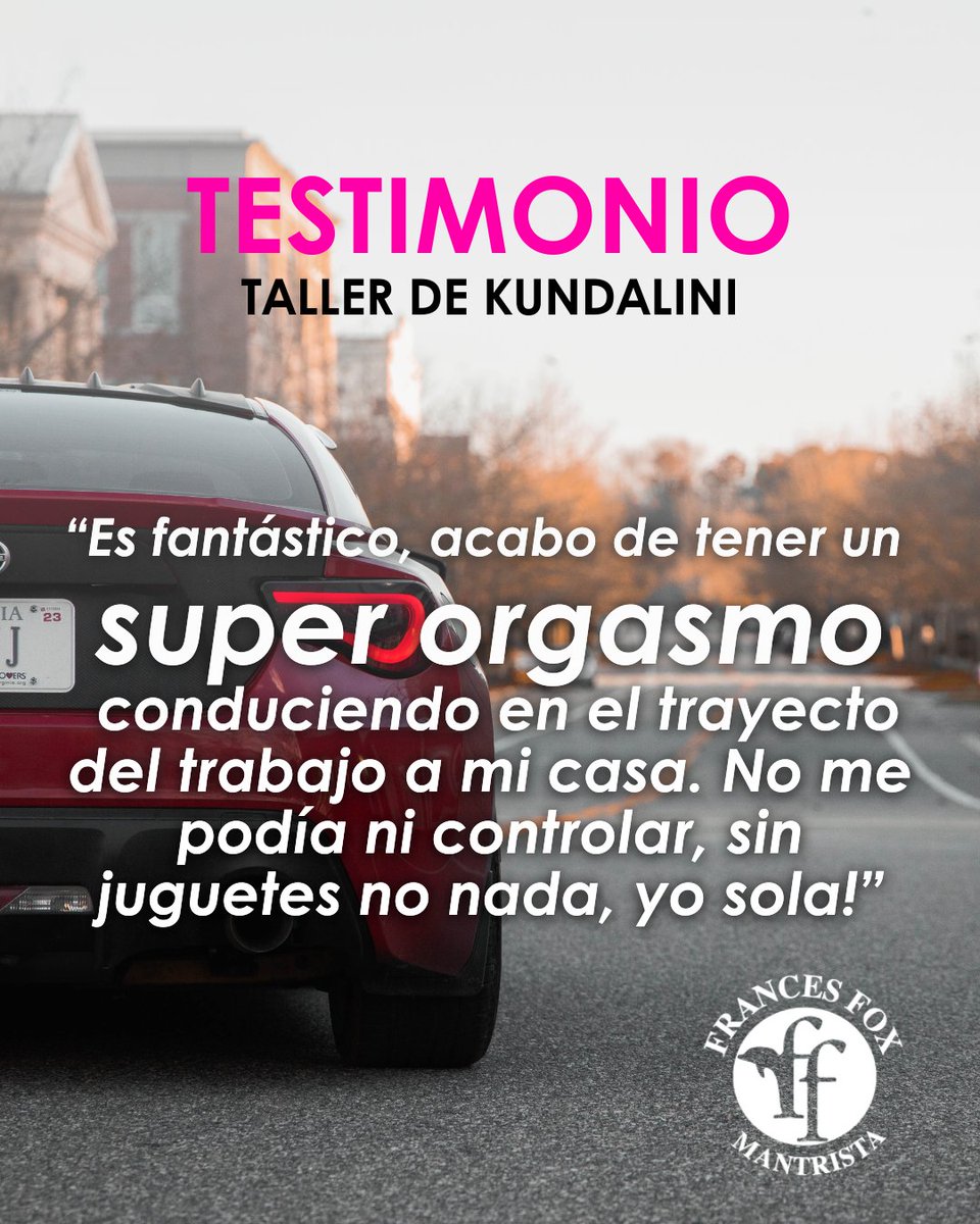 FoxMantrista's tweet photo. Clienta "satisfecha" del taller Sacral
"Hoy todo el día en mi trabajo estuve con el ultimo chat, fue mágico..."

PURIFICA tu KUNDALINI. Link: https://t.co/ijeYg7HJvi

#Fertil #Kundaini #Sexual #Chakras #vibras #Orgasmo https://t.co/u8Z1qIuBXq