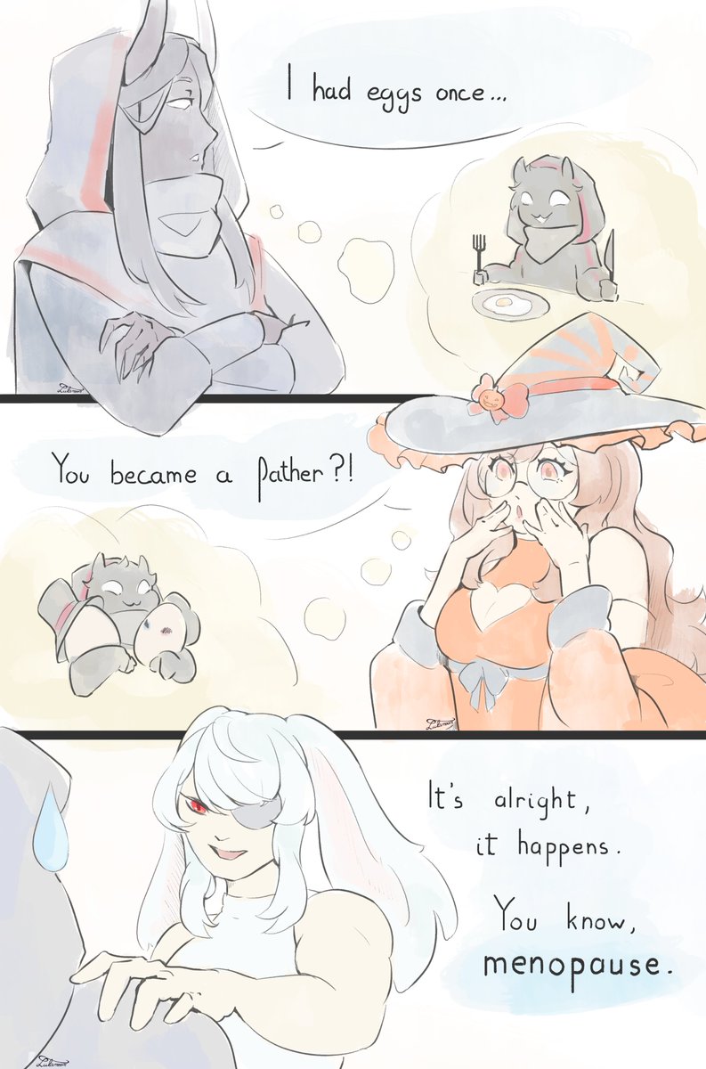 18Lulamoon's tweet photo. This moment from Lilith's lore stream made me laugh way more than it should have.
I know bbh was also talking about the egg childen but I find it funny and on character for him to just be talking about food.
#lilithluvsyafanart #badboyhalofanart #rurusfanart https://t.co/GrzH9npexA