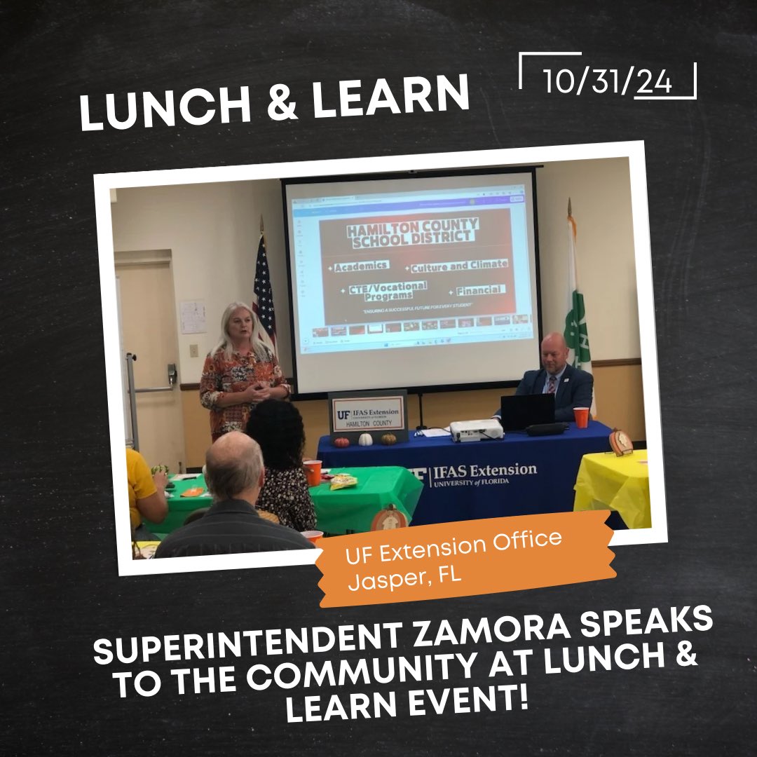 From college &amp; career acceleration to academic achievement &amp; district-wide initiatives, Superintendent Zamora shared how the Hamilton County School District has been able to be so successful over the past 4 years at today’s Lunch &amp; Learn Event! #4more4zamora