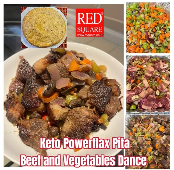 RedSquareBakery's tweet photo. Nutraceutical Keto Powerflax Pita Dinner! 

Macros: 2 g Net Carbs, 24 g Protein, 10 g Fiber and 4 g Omega 3 per Pita. 

Amazing Taste, Nutrition and Cleanest Label in the Baking Industry. https://t.co/6Q2yEEEdRI