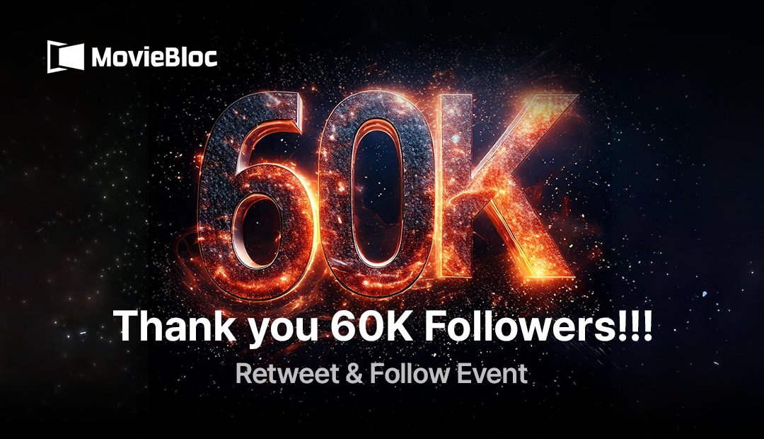 moviebloc's tweet image. 🎉 60K Followers Celebration! Airdrop Event 🎉

💰Total Reward Pool: 777,777 MBL

🏆Rewards:  777 MBL per winner!

📅 Event ends: Nov 7th (*KST)

Thanks to all of you, we’ve reached 60K+ followers on X !🕊️  
To show our appreciation, we’re launching a special airdrop event. 
Join…