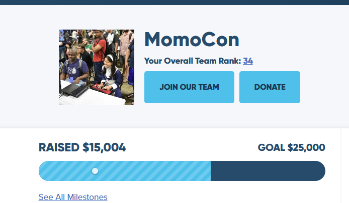 XMotherMayhemX's tweet photo. WE HAVE HIT $15K SO FAR!!! CAN WE MAKE IT MORE?!?! LETS GOOO!!! https://t.co/wBOH7FbIrF
@MomoCon @ExtraLife4Kids #donation #15k #forthekids #gamersforlife #charity https://t.co/CPfvSzQlyX