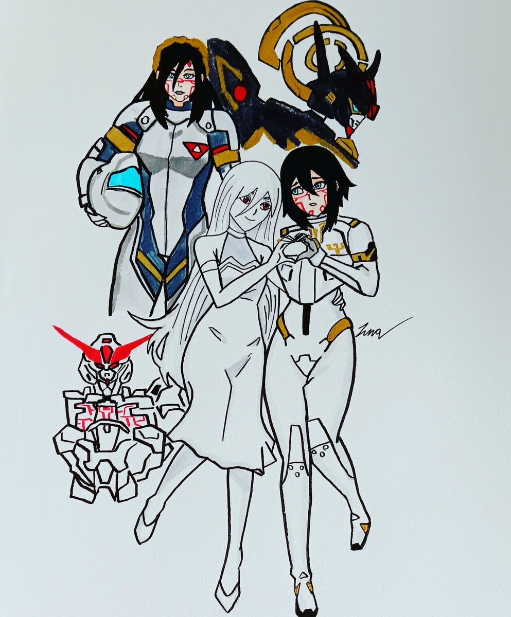 LCLX25's tweet photo. "Gundam Witch From Mercury: Signalis" Day 31 is Gundam Witch From Mercury. Final day, the end of this series of Signalis × mecha fan artworks. #art #fanart #watercolor #sketchbook #signalis #mobilesuitgundam #thewitchfrommercury #inktober https://t.co/cnxKZcd6gZ