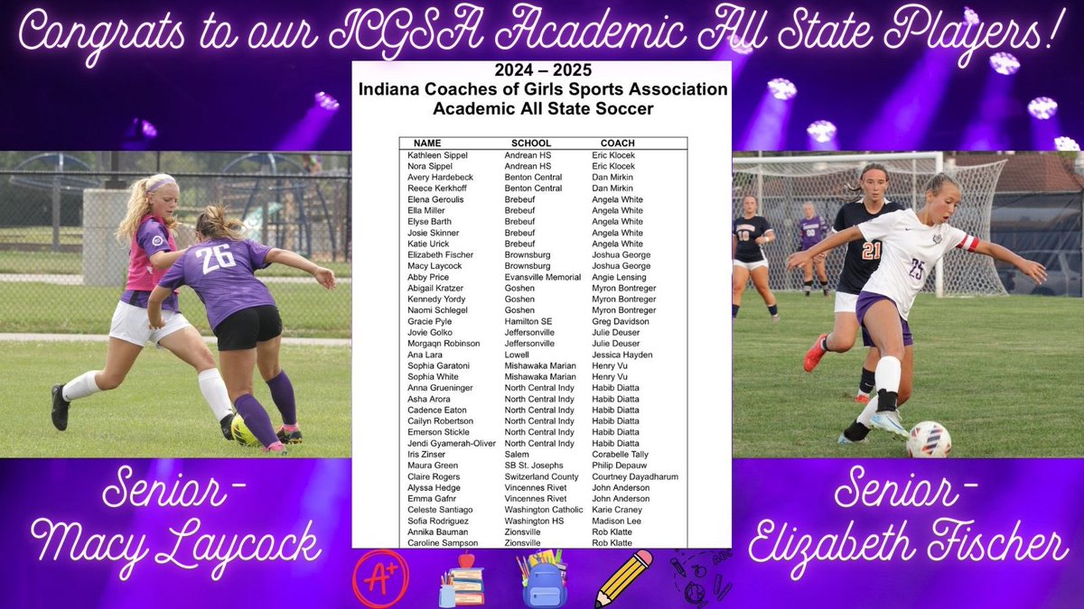 bhsdogs_gsoccer's tweet photo. Congrats Macy Laycock and Liz Fischer being selected to the ICGSA Academic All State Team!!! #WORK #BulldogTough #BulldogFamily https://t.co/If9vkAwlIU
