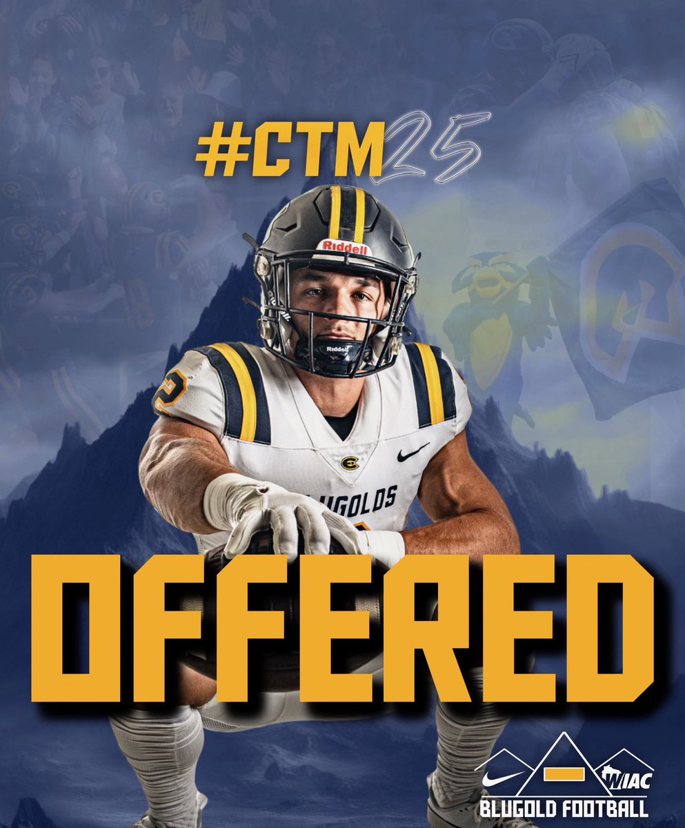 After a great call with ⁦<a href="/CoachE_Blugolds/">Rob Erickson</a>⁩ I’m grateful to receive an offer from ⁦<a href="/UWECFootball/">Blugold Football</a>⁩  ⁦<a href="/CoachMcHugh62/">Mike McHugh</a>⁩