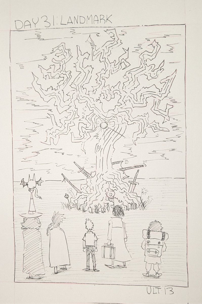 Day 31: Landmark
The end of a journey and the start of another one 

#Inktober 
#inktober2024