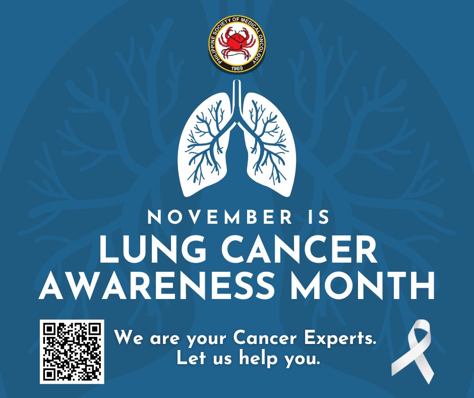 cancerexpertsph's tweet photo. November is Lung Cancer Awareness Month.
Raising awareness about lung is crucial as it leads to earlier diagnosis, better treatment options, and improved survival rates for those affected.
#LungCancer
#LungCancerAwareness
#CancerEducationPH
#CancerExpertsPH
#PSMO https://t.co/kdGhNhhMQl