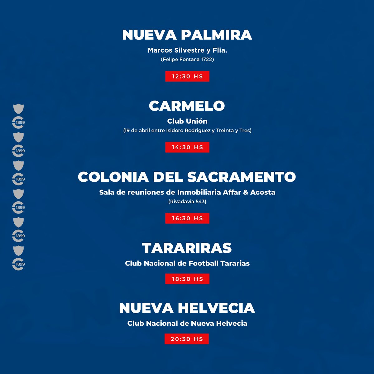 Atención tricolores de #COLONIA 📍
Mañana Viernes 1ero de Noviembre estaremos presentes brindando una reunión informativa.

Acercate a conocer la propuesta para el futuro de Nacional 🔴⚪️🔵