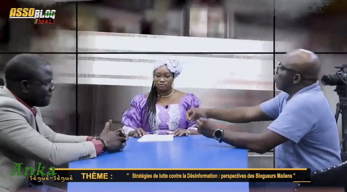AssoBlogMali's tweet image. Emission #AnkaSèguè_Sèguè; Epd 30 

Thème : &quot;Stratégies de Lutte contre la Désinformation : Perspectives des Blogueurs Maliens&quot;

Présentation: Koumba Coulibaly
Invités : Abdoulaye Guindo, Coordinateur de Benbere &amp;amp; Boureima Soulo, Vice président de l’ABM

#ABM #Mali