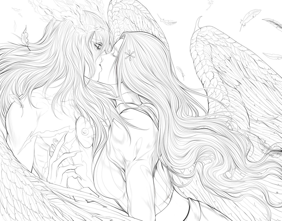ManticorePoison's tweet photo. The creation process :>
#Ulquiorra #Orihime #Ulquihime #ウル織 https://t.co/XAlRYLHzWI