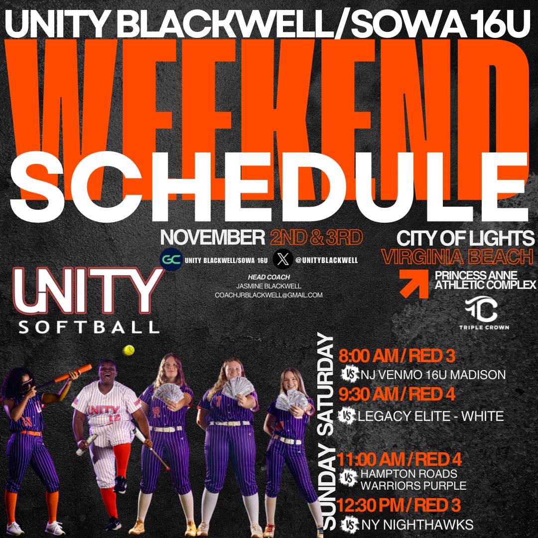 UnityBlackwell's tweet image. Come check us out at Virginia Beach!! We back outside!! 💜🧡 #UnityStrong @VAUnitySB @UnityCoachJosh @d1vision_sb @CoastRecruits @SBRRetweets @FGS_softball @MSPtakeover @ExtraInningSB @LineDsoftball @D1Softball @FGS_softball @TCSFastpitch @FastpitchAthRec @gatorjack72