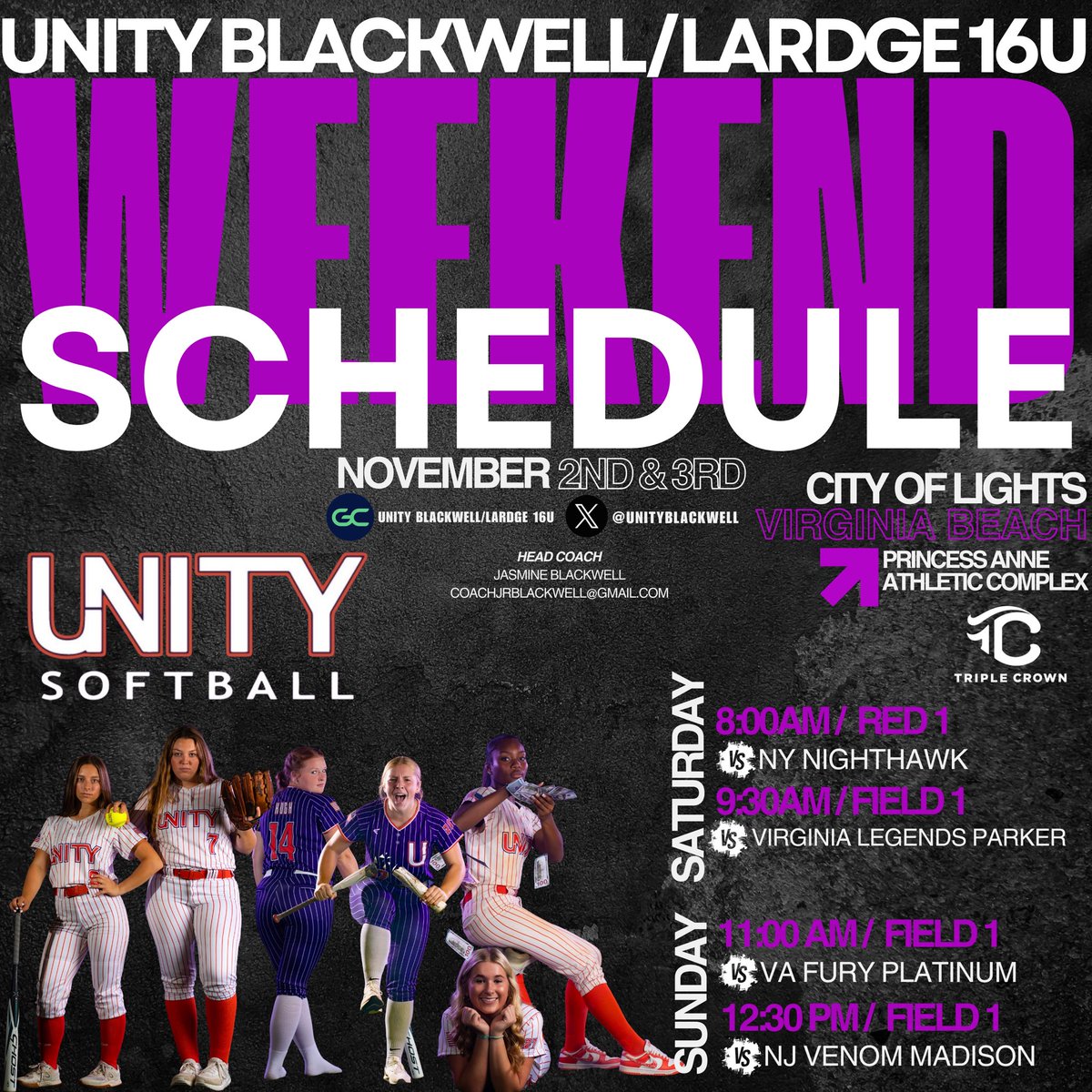 UnityBlackwell's tweet image. Come check us out at Virginia Beach!! We back outside!! 💜🧡 #UnityStrong @VAUnitySB @UnityCoachJosh @d1vision_sb @CoastRecruits @SBRRetweets @FGS_softball @MSPtakeover @ExtraInningSB @LineDsoftball @D1Softball @FGS_softball @TCSFastpitch @FastpitchAthRec @gatorjack72