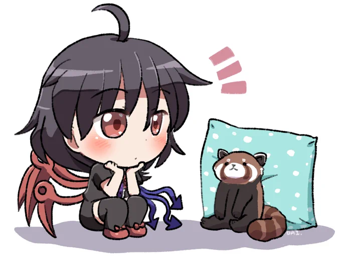 ぬえちゃんとレッサーパンダ #おは東方 