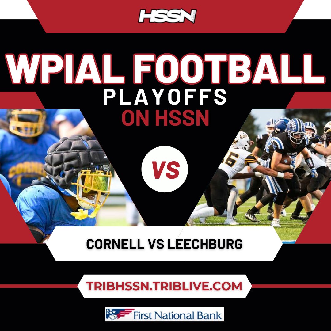🏈🏈🏈<a href="/wpial7/">WPIAL</a> 1A Playoffs🏈🏈🏈    

First Round 

<a href="/CornellRaiders/">CornellRaiderFootball</a>  v. <a href="/LeechburgBall/">LeechburgBall</a> 

Friday 7 PM on the <a href="/TribLiveHSSN/">TribLive HSSN</a> 

W/ <a href="/Steel_Train95/">Dylan Opferman</a> &amp; <a href="/damen84/">Damen McDermott</a> 

Listen Here👇👇👇👇

meridix.com/event/256468 

<a href="/Coachdawson17/">EDWARD DAWSON SR.</a> #TribHSSN