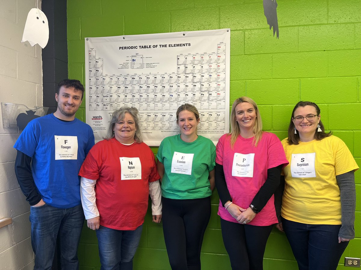 The Science Dept <a href="/SPJH_Pythons/">SPJH_Pythons</a> had a great time as the Periodic Table of Students today! Happy Halloween everyone!
