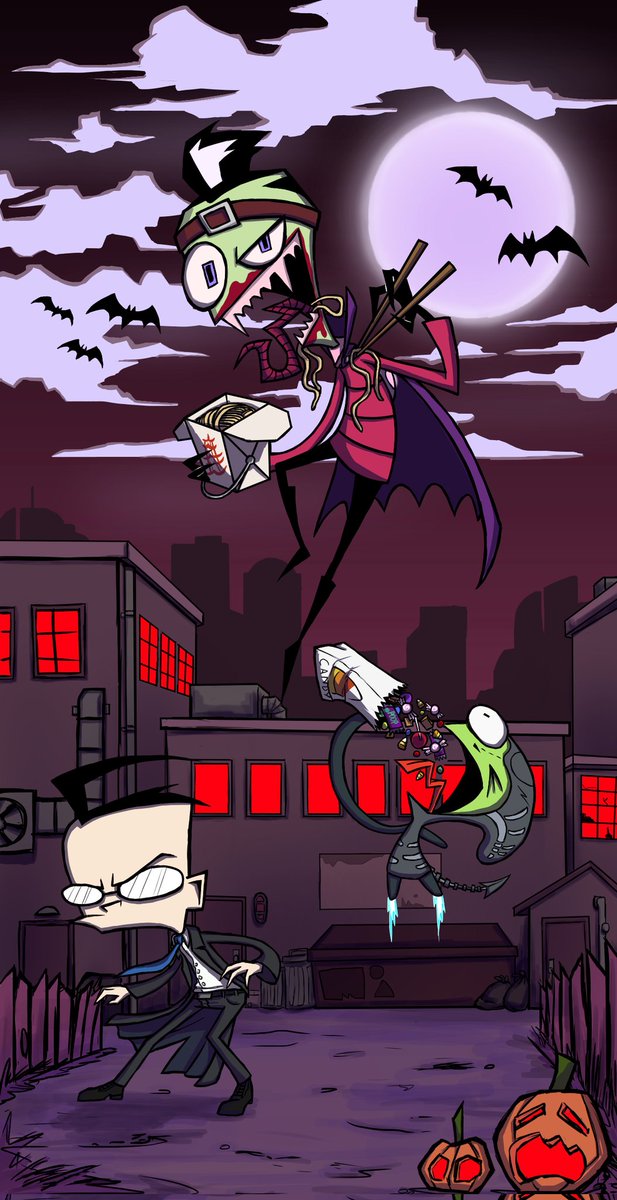 screamingstime's tweet photo. #InvaderZim  HAPPY HALLOWEEN https://t.co/rSgPJWUxmN
