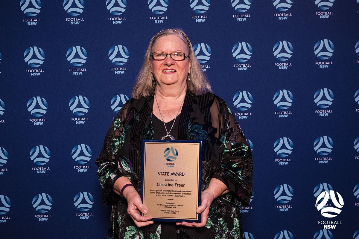 🎉 Congratulations to Christine Freer, Mt Colah FC’s outgoing club secretary, honoured with the Football NSW State Award! 🏆 

An NSFA life member since 2011, Christine’s lifelong passion and dedication have profoundly impacted the NSFA community.