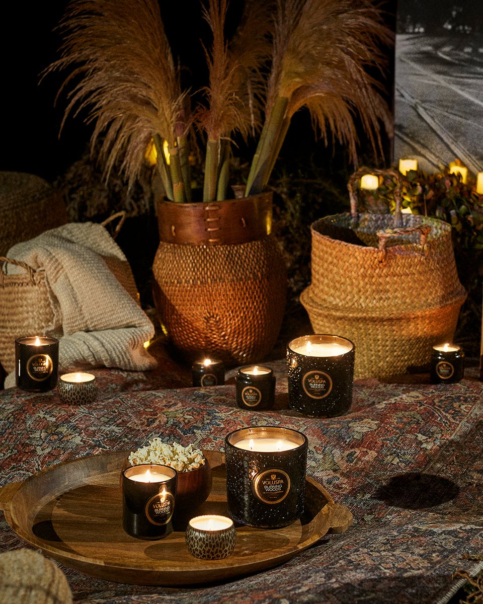 Create the perfect atmosphere for a night of suspense with the warm glow and fireside ambience of Burning Woods. 

What's your favorite genre? 🎥 🍿