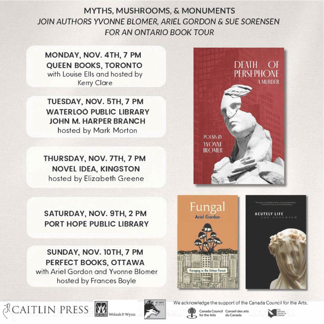 At Bay Press (@atbaypress) on Twitter photo Attention Ontario poetry lovers! Sue Sorensen, along with fellow poets <a href="/JaneDayReader/">Ariel Gordon</a> and Yvonne Blomer, are touring Ontario. Check out the schedule below to see when they'll be in a city near you! @QueenBooksTO <a href="/WaterlooLibrary/">Waterloo Public Library</a> <a href="/NovelIdeaYGK/">Novel Idea Bookstore</a> @PortHopePL
#booktours #atbaypress Attention Ontario poetry lovers! Sue Sorensen, along with fellow poets <a href="/JaneDayReader/">Ariel Gordon</a> and Yvonne Blomer, are touring Ontario. Check out the schedule below to see when they'll be in a city near you! @QueenBooksTO <a href="/WaterlooLibrary/">Waterloo Public Library</a> <a href="/NovelIdeaYGK/">Novel Idea Bookstore</a> @PortHopePL
#booktours #atbaypress