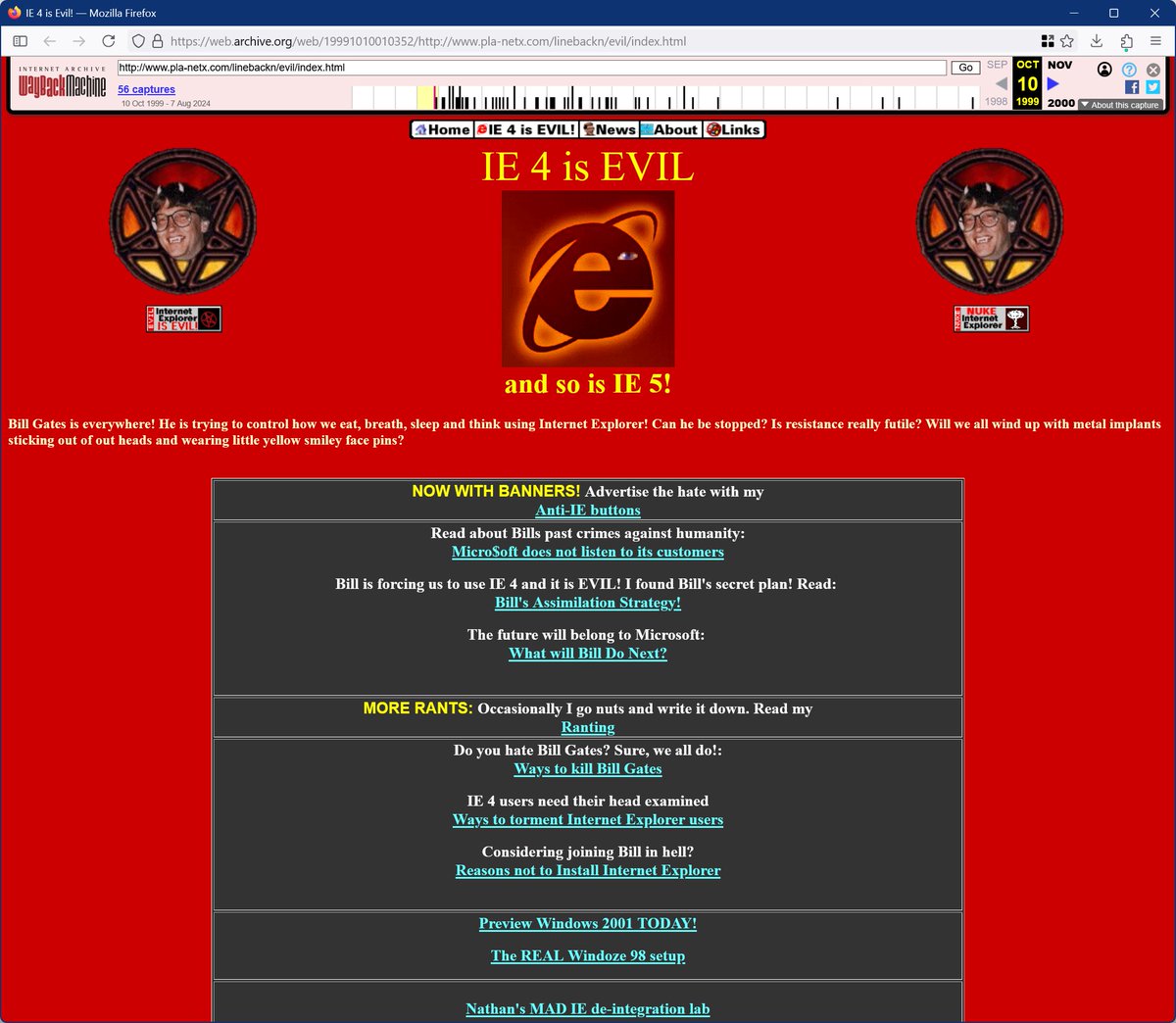 ToastyTech has always been a crazy time capsule into the earliest era of personal websites. I even talked about it at school with my friends (yeah I’m a nerd, is that surprising). Was impressive it stayed up so long.

Here’s the earliest archive of it: web.archive.org/web/1999101003…