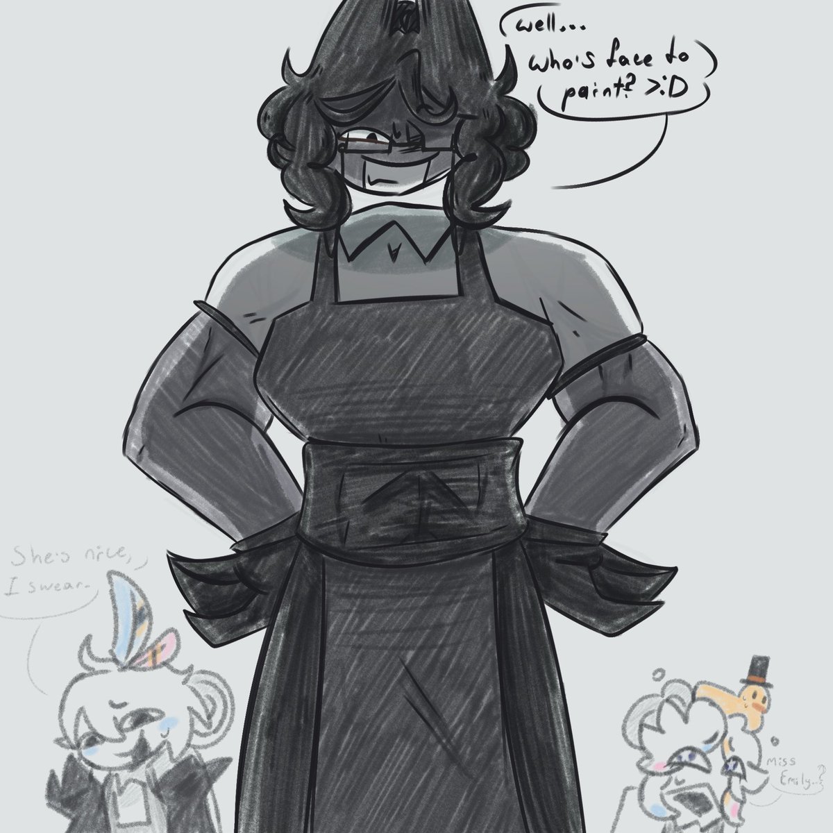 BUFF MISS WMILY REQUESTED RAHHHH!!
(Random fact: those three are make-up artists!)
#fpe #FPE #fpeAu #fundamentalpapereducation #fundamentalpapercircusAU #fundamentalpaperentertainmentAU #fundamentalpapereducationAU