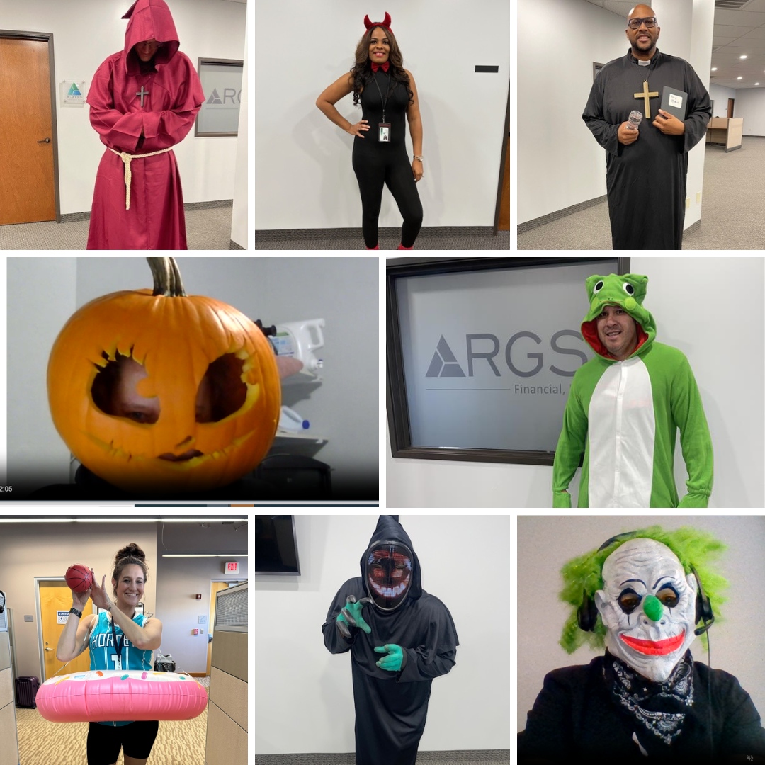 RGS_Financial's tweet image. The Halloween spirit is everywhere at RGS! Whether in the office or remote, our team went all out with costumes, adding spooky and silly vibes from every corner 👻🎃 Wishing everyone a safe and happy Halloween! #HalloweenSpirit #RGSTeam #OfficeFun