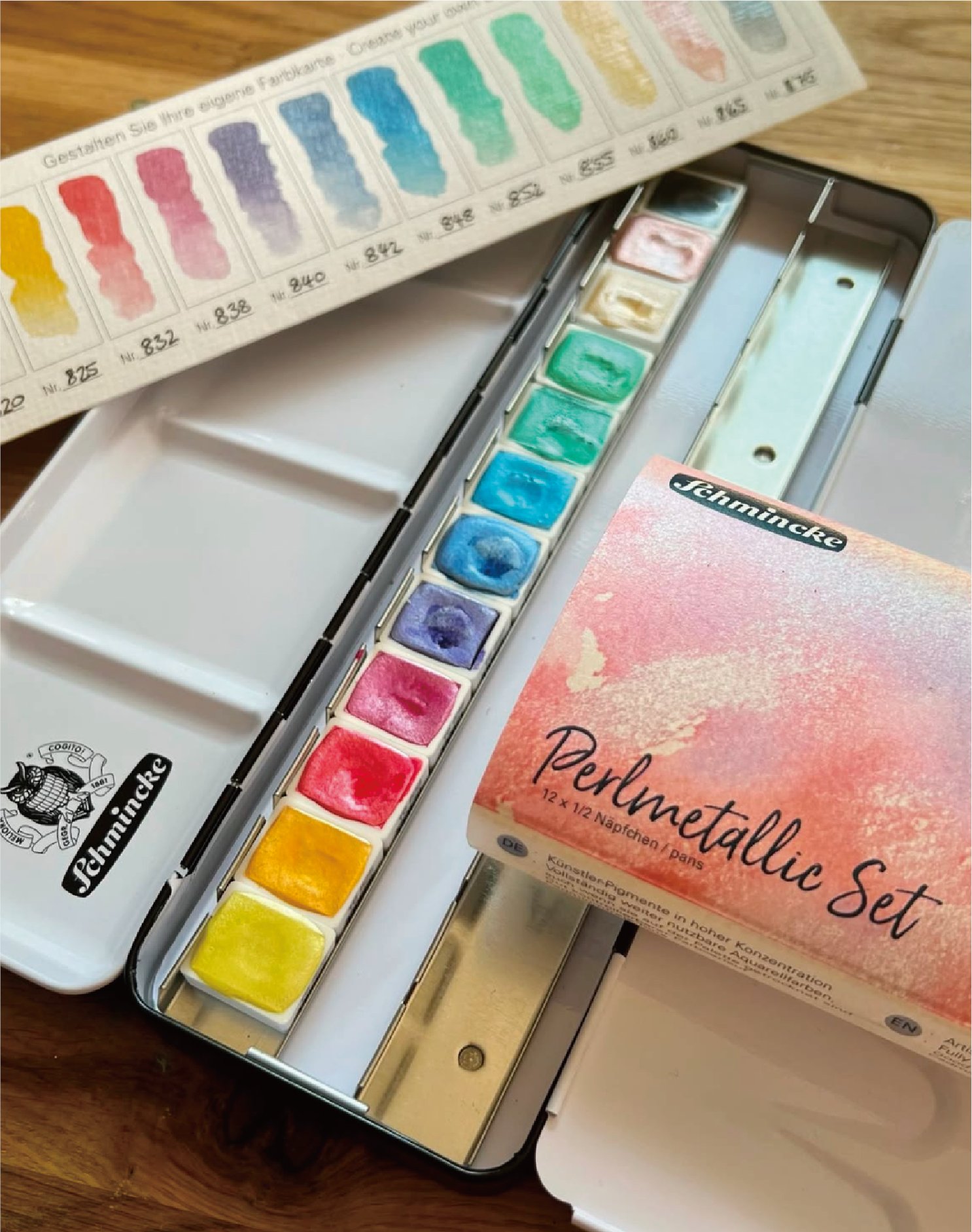 シュミンケ アカデミー水彩絵具 ハーフパン12色セット 【画材の