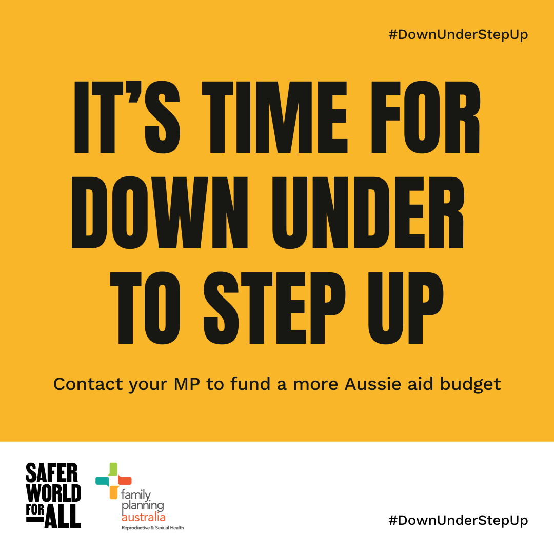 Australia’s aid has shrunk to 0.68% of our federal budget. Increasing it to the modest amount of 1% can have a huge impact globally. It’s time for Down Under to step up. Contact your MP today. Visit saferworld.org.au to show your support. #SaferWorldForAll #DownUnderStepUp