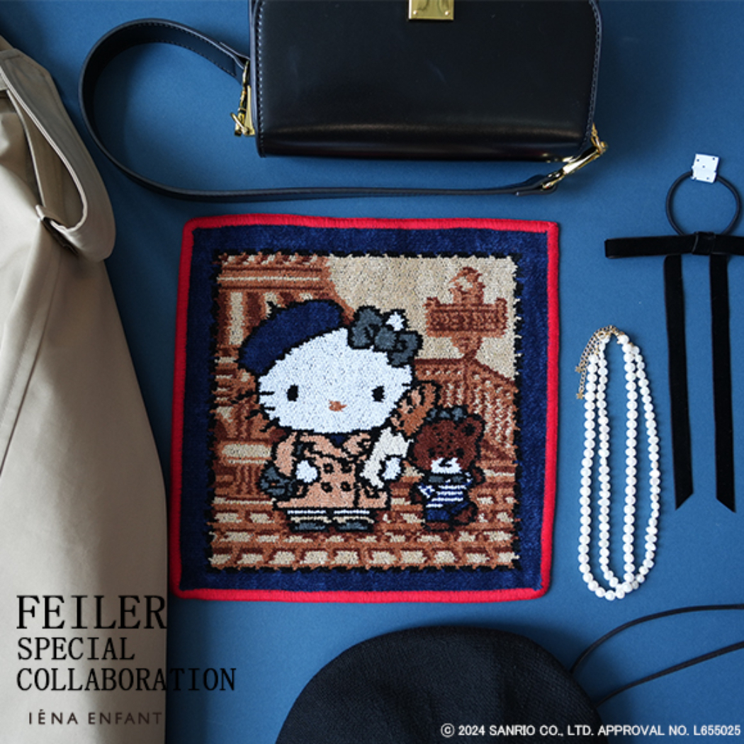 HELLO KITTY x FEILER x IENA ENFANT 別注ハンカチが登場！＞ 今年で50