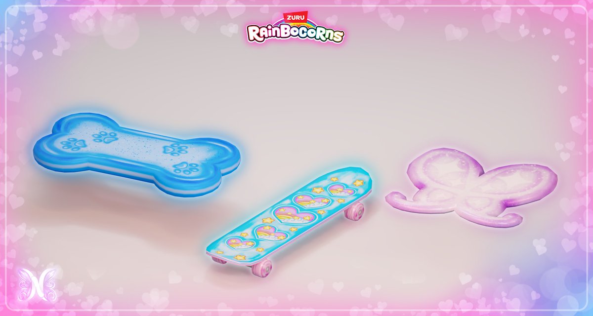 3D Assets and Limited UGCs for <a href="/rainbocorns/">Raise a Rainbocorn</a> 🦄🌈✨ 
ENG: I worked on this commission a while back, and I'm still incredibly grateful to <a href="/NovalyStudios/">Novaly</a> for trusting me! 
ESP: Trabajé en esta comisión hace ya tiempo, aún así estoy muy agradecida al equipo de <a href="/NovalyStudios/">Novaly</a> por