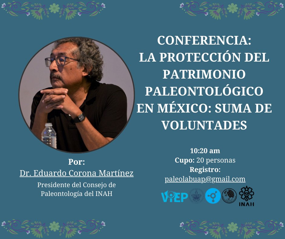 viepbuap's tweet photo. 👏 3° Aniversario del @Paleobiologia_B, BUAP, te compartimos las actividades que se realizaran este jueves 7 de noviembre
🕓 10:00 am - 13:00 pm
📍 @EcocampusBUAP
📲 Para participar regístrate en el siguiente enlace: paleolabuap@gmail.com
#VIEPBUAP #VIEPenAcción https://t.co/1hBDzhjwof