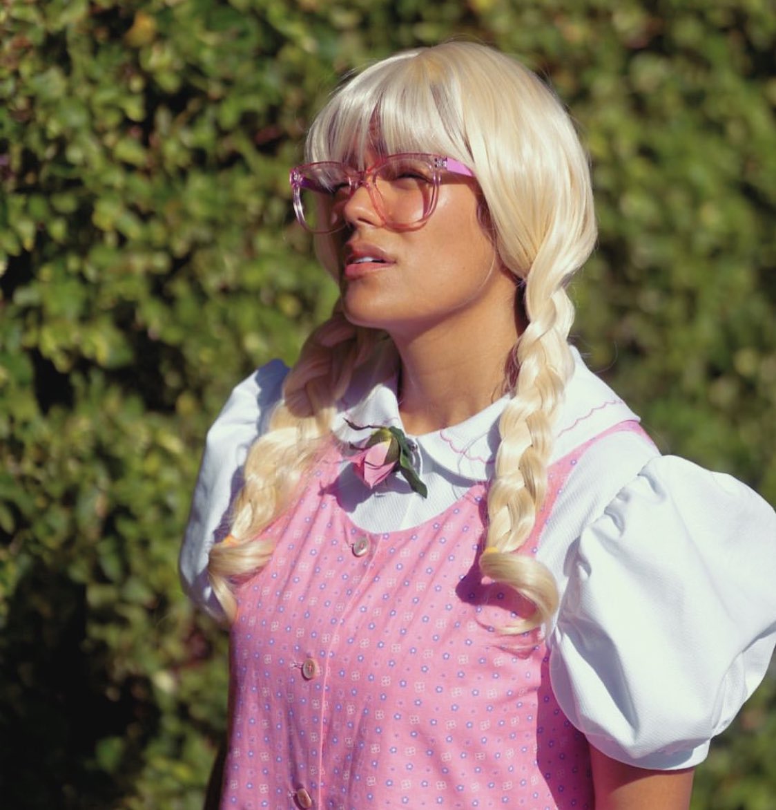 PopBase's tweet photo. Karol G dresses up as Amanda Thripp from ‘Matilda’ for Halloween. https://t.co/o4DKYryb27