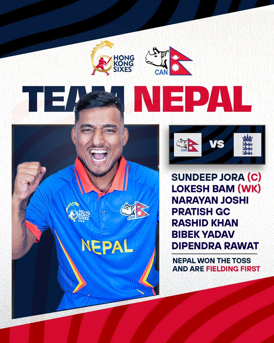 CricketNep's tweet photo. The stage is set! 🔥 We will be charging with the bowl first ⚡️

#NepalCricket | #ItsRainingSixes https://t.co/s214SE5l8a