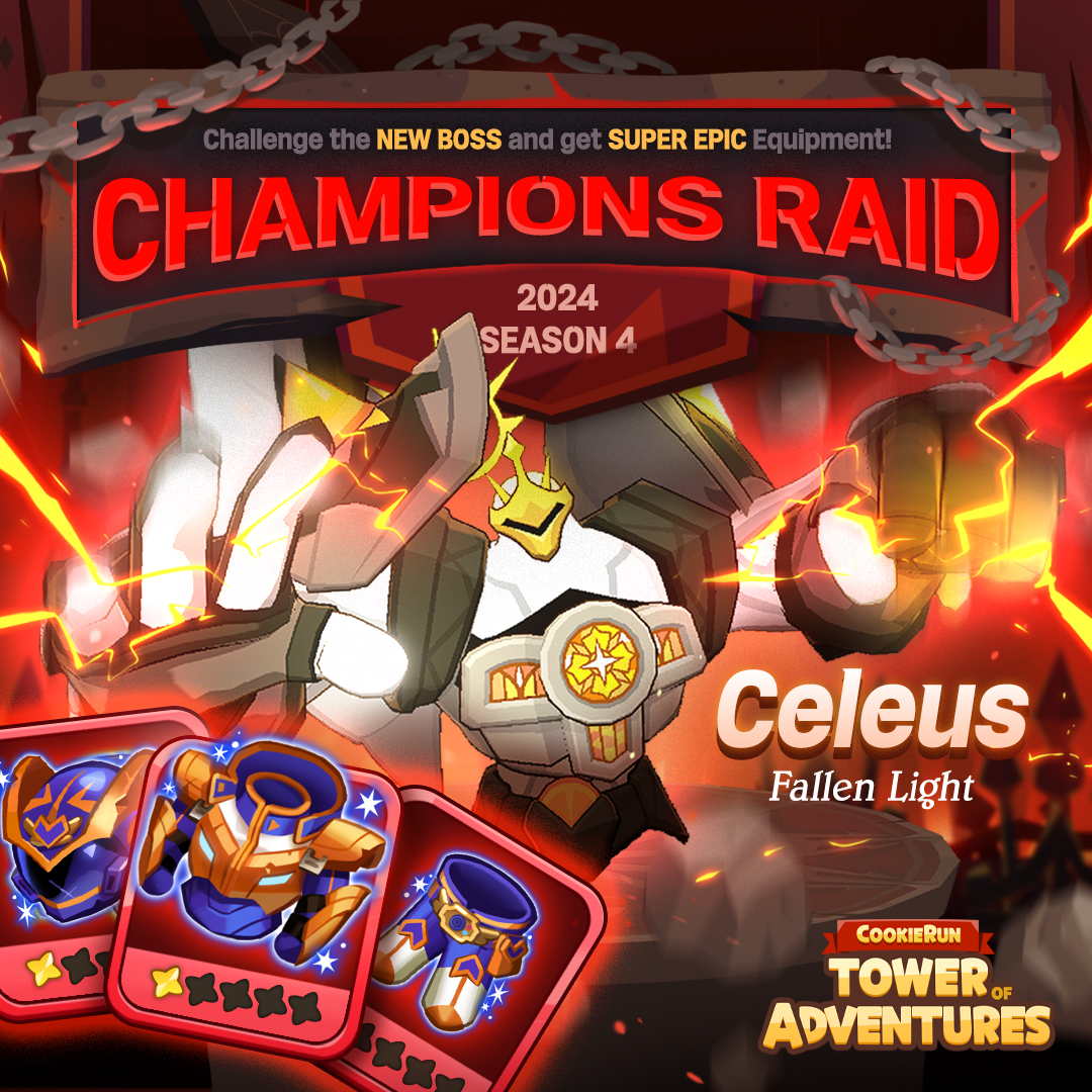 Take on Celeus in the new Champions Raid Season and unlock the Forgotten  Hero Set! ✨, image size:1080x1080
