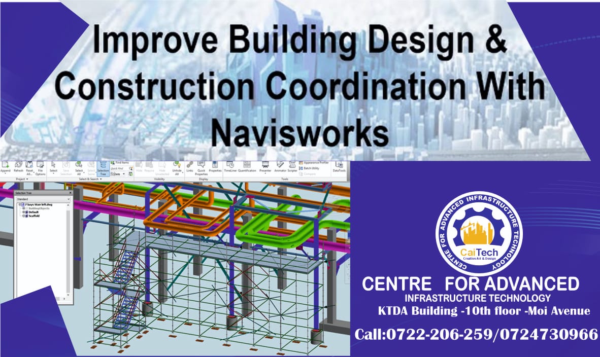 caitechglobal's tweet photo. Autodesk Navisworks is a 3D design review and coordination software that helps improve the delivery of BIM projects.
Learn Navisworks and improve your BIM delivery.
Where centre :for Advanced Infrastructure Technology(Caitech)
Location:KTDA Building  Moi avenue.
Call:0722206259. https://t.co/JAm0lbsLCV