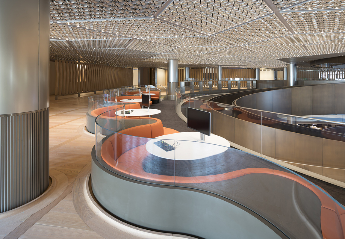 Pictured here are some of the many pieces of furniture we created for this prestigious, multi-award-winning project for Bloomberg’s HQ in the City of London, designed by Foster &amp; Partners. 

Interior design: Foster &amp; Partners
Furniture consultant: Robert McAlpine