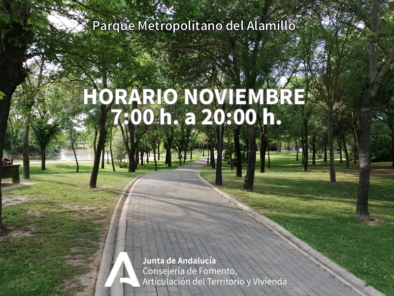 ParqueAlamillo's tweet image. Recordamos el horario de NOVIEMBRE en #ParqueAlamillo
⚽😆🎭🚂🛴🚲📷🌼🐕📚
Permanece abierto de 7:00 h. a  2O:00 h.
Más información : parquedelalamillo.org
facebook.com/ParqueAlamillo…
@SevillaOcio @JuntaSevilla @Ayto_Sevilla @sevillaclp @FomentoAND