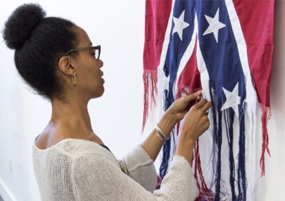 womensart1's tweet photo. Unravelling, (2015 - ongoing), by Sonya Clark, US artist #WomensArt #FridayFeeling https://t.co/XQCWyOpNhq