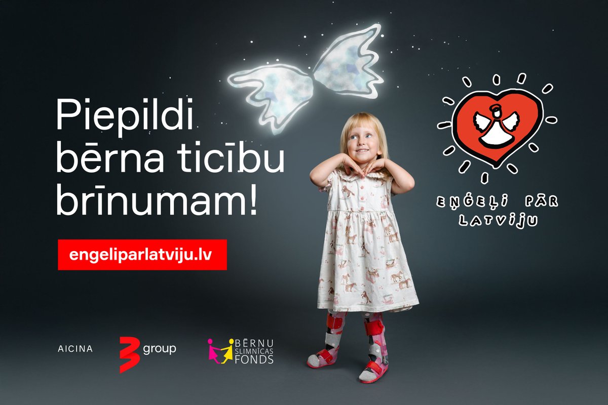 Kopā ar <a href="/tv3lv/">tv3.lv</a> šodien jau 17. reizi uzsākam labdarības akciju “Eņģeļi pār Latviju”, aicinot palīdzēt 312 bērniem visā Latvijā, kuru ārstēšanai kopā nepieciešami 634 063,47 eiro. Pat vismazākais ziedojums var dāvāt bērniem pašu svarīgāko – veselību: bsf.lv/lv/ziedot/kam-…